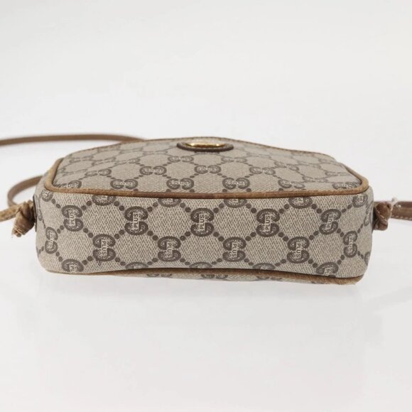 GUCCI GG Plus Supreme Shoulder Bag PVC Leather Beige Gold Auth th6320 - Picture 10 of 16